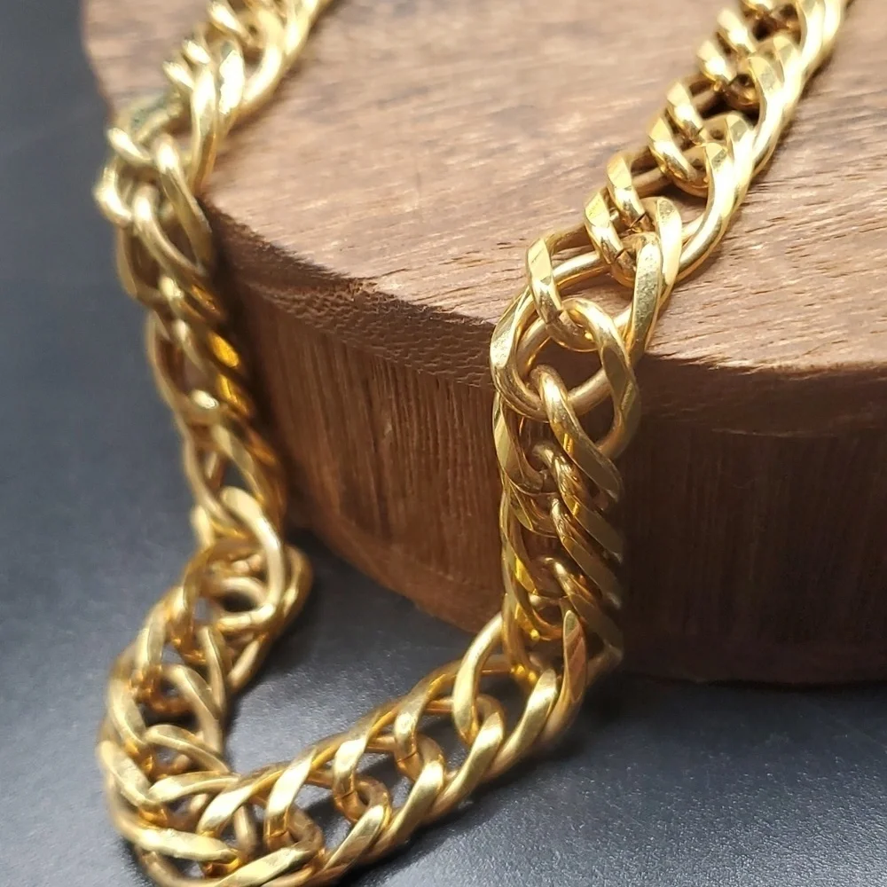 Waterfall‎ cuban link chain necklace unisex N2930